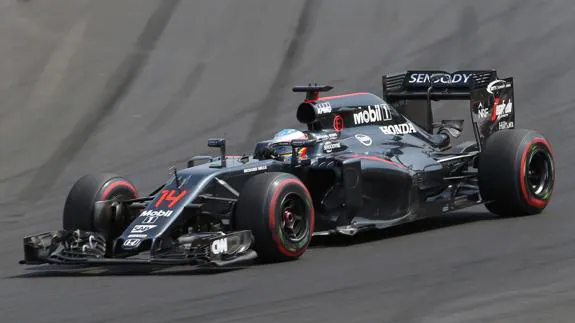 Fernando Alonso, durante el GP de Hungría. 