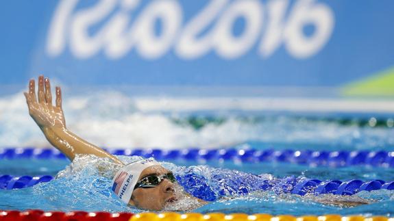 Michael Phelps, durante un entrenamiento. 