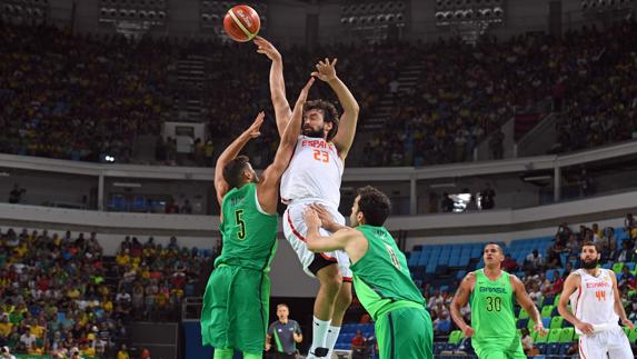 Sergio Llull, en pleno partido. 
