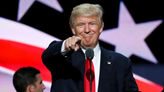 Donald Trump durante la convención republicana. 