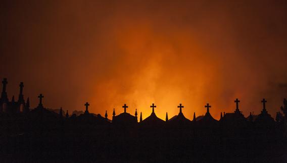 En la imagen, cementerio del pueblo de Espiño, en Orense. 