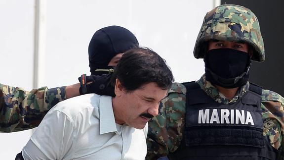 Joaquín 'el Chapo' Guzmán, durante su detención en octubre del pasado año.