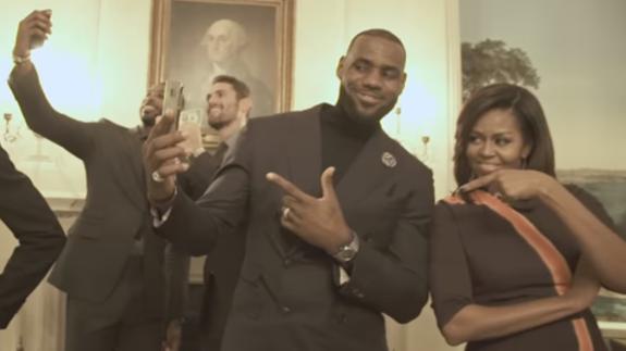 Lebron James y Michelle Obama.