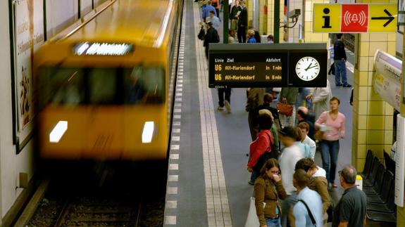 Una estación del metro de Berlín.