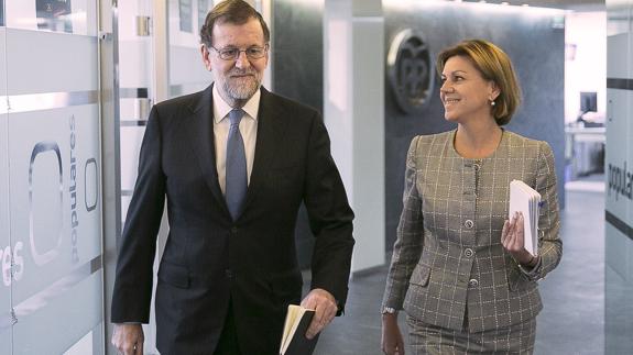 Mariano Rajoy y María Dolores de Cospedal.