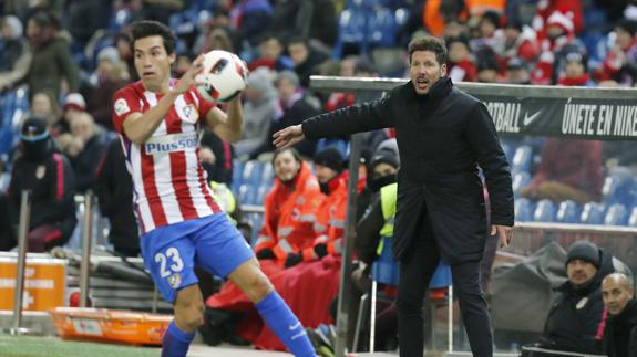 Simeone, en el partido ante el Eibar. 