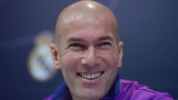 Zinedine Zidane, en conferencia de prensa. 