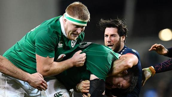 Lance del partido Irlanda-Francia disputado en Dublín. 