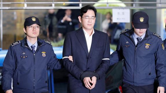El heredero de Samsung, Lee Jae-yong. 
