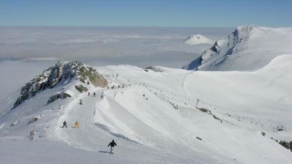 La estación de Alto Campoo, en una imagen aérea