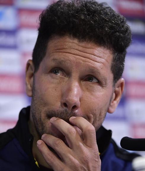 Simeone, en rueda de prensa. 