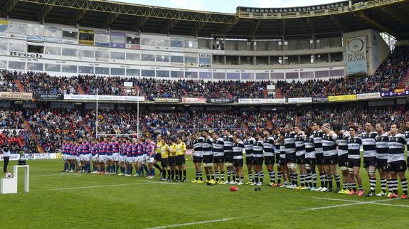 Los jugadores, en la final del pasado año en Zorrilla. 