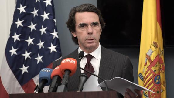 Aznar, durante su discurso. 