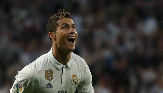Cristiano Ronaldo celebra uno de sus últimos goles al Sevilla. 