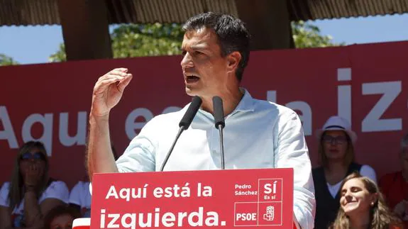 Pedro Sánchez, hoy en Madrid.