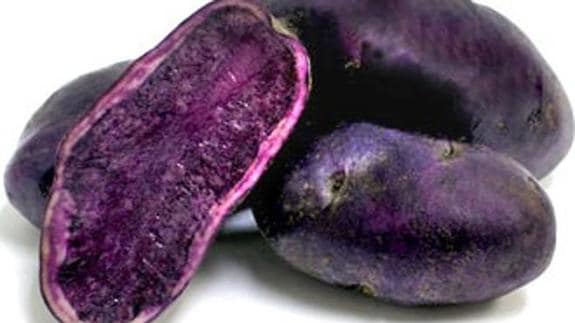 Patatas moradas. 