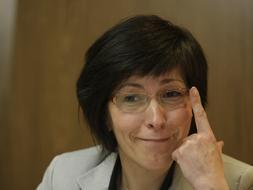 Estefanía Beltrán de Heredia ha presentado hoy el concurso de vino./ Igor Aizpuru