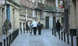 Vista de la calle Barrenkale, donde ocurrieron los hechos.