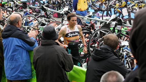 Virginia Berasategui, en un momento de la prueba.