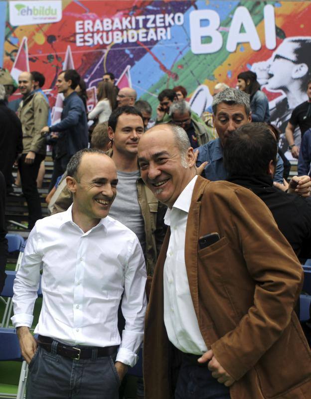 Josu Juaristi junto a Martín Garitano.