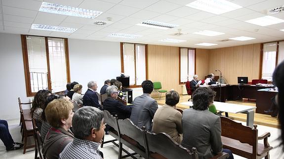 Aspecto de la sala en el Juzgado de lo Penal, en los instantes previos a la celebración de la vista.
