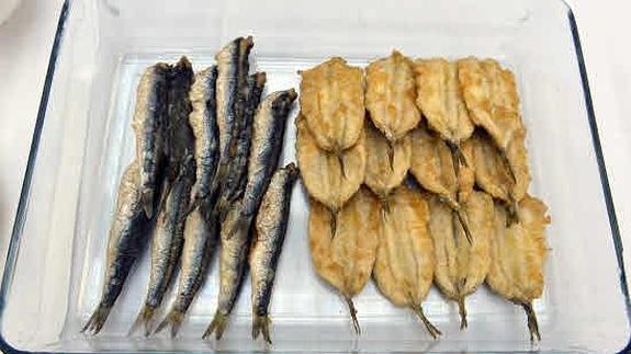 Anchoas fritas y rebozadas, del Golfo de Bizkaia 