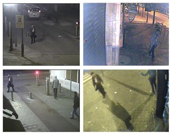 Combo de imágenes de las cámaras de vídeovigilancia que captaron a Hodei