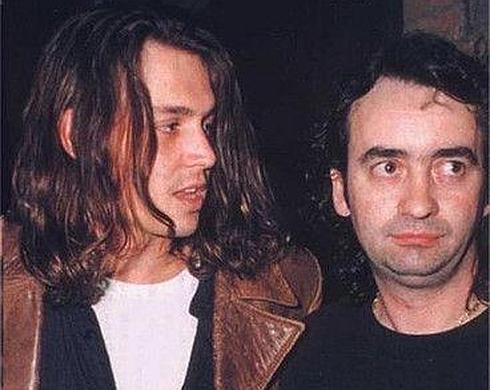 Gerry, con su amigo Johnny Depp en los años 90.