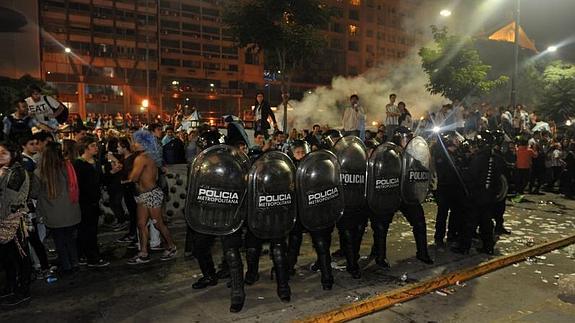 Imagen de los disturbios en Buenos Aires.