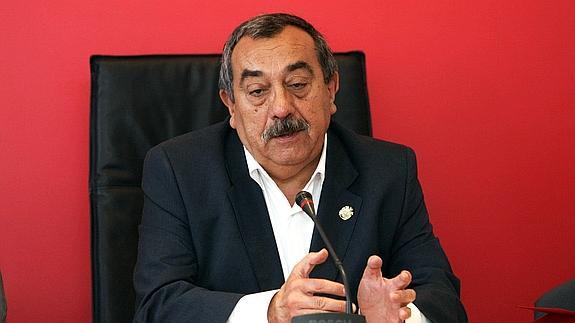 El alcalde, Fernando Campo, durante una comparecencia en el Salón de Plenos del Ayuntamiento. 