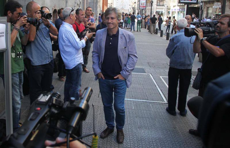 Gaizka Urresti en el homenaje en BIlbao por el actor fallecido. 