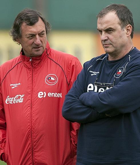 Marcelo Bielsa y Luis Bonini. 
