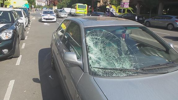 Así ha quedado el coche tras el accidente. 