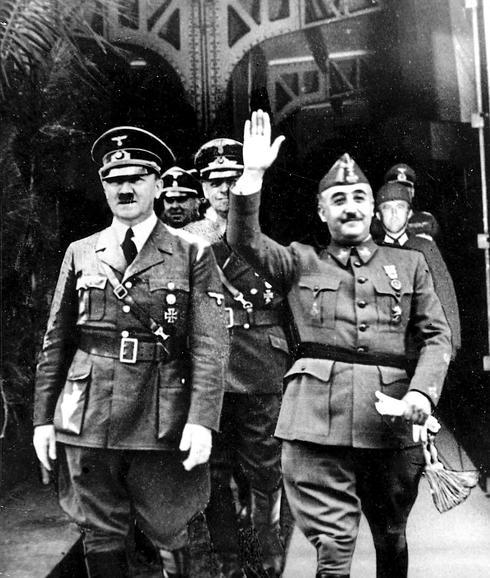 Hitler y Franco, en su célebre reunión de Hendaya.