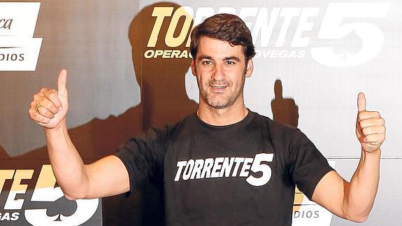 Jesús Janeiro, en uno de los actos promocionales de la nueva entrega de la saga 'Torrente'.