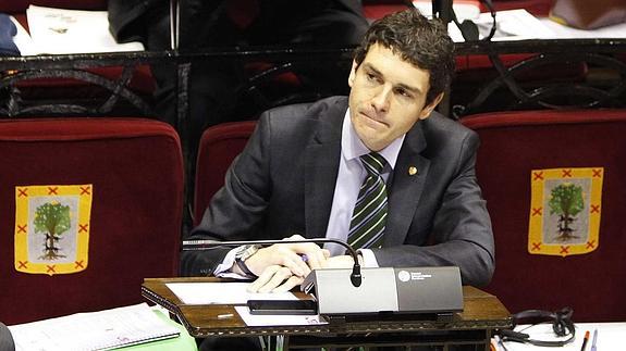 Unai Rementeria, en un pleno de Juntas en febrero. 