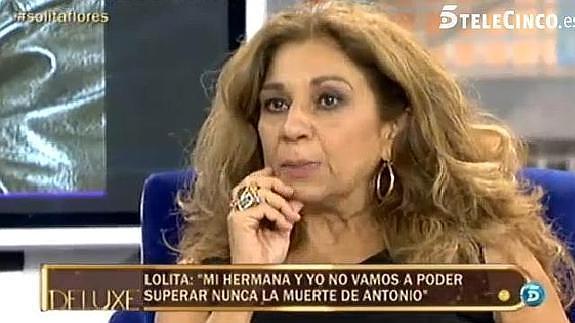 Lolita, en un momento de la entrevista. 