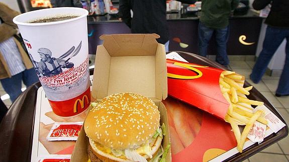 Un menú del McDonald's.