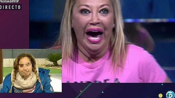 Belen Esteban y Andreita pixelada.