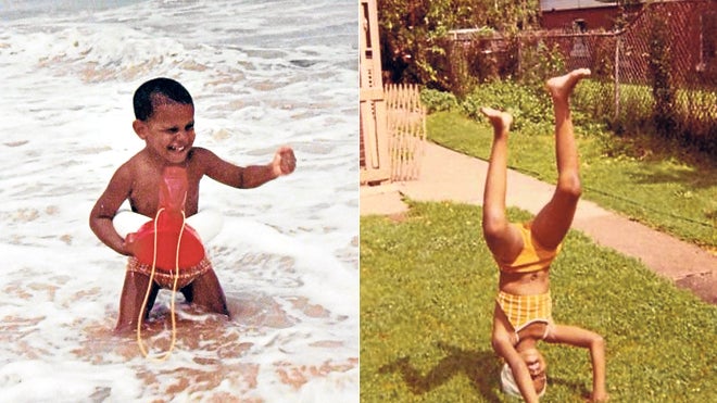 Barack y Michelle Obama, de niños.