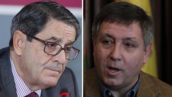 El expresidente de Kutxabank Mario Fernández y el exdelegado del Gobierno en el País Vasco, el socialista Mikel Cabieces. 