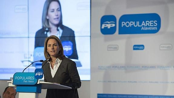 La presidenta del PP vasco, Arantza Quiroga. 