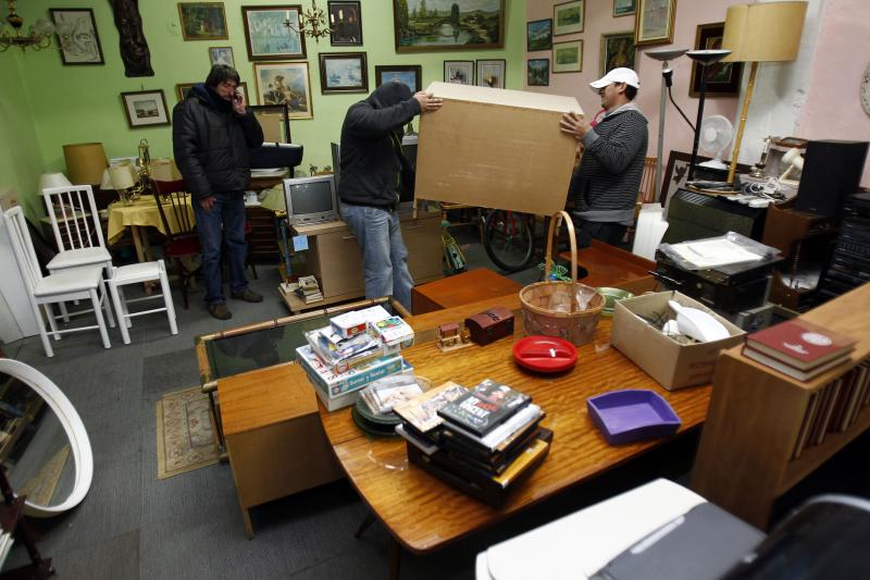 Uno de los establecimientos de segunda mano de Miranda. 