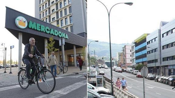 Una tienda de Mercadona en Vitoria. A la derecha, la zona que acogerá el nuevo establecimiento.