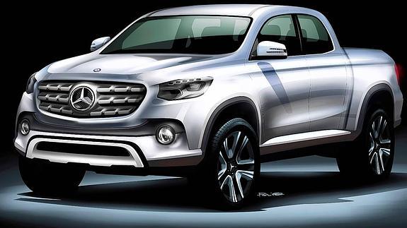 El prototipo de la pick up de Mercedes. 