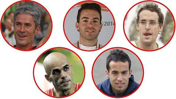 Algunos de los rostros conocidos de la Maratón Martín Fiz. 
