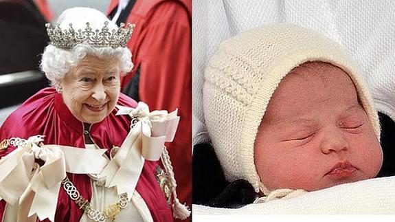 Isbel II y su bisnieta Carlota Isabel Diana.
