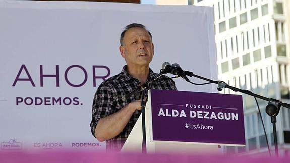 Roberto Uriarte, secretario general de Podemos-Euskadi. 