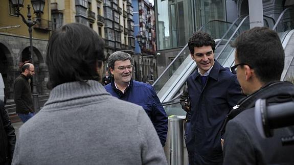 Aburto y Rementeria, este viernes en Bilbao.