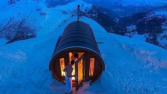 'Sauna zeruan' argazkia aurten hartutako argazki onenen artean dago.